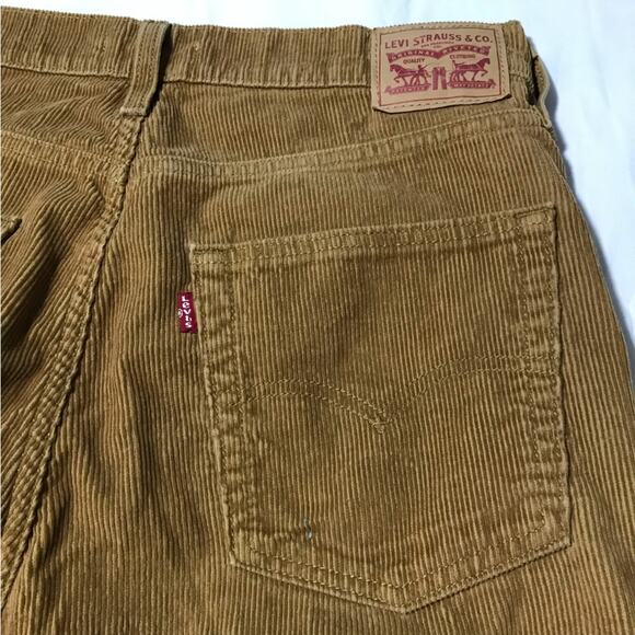 Levi’s ‘94 baggy womens corduroys 32 wide leg dad pants mid rise yellow brown - Picture 10 of 11